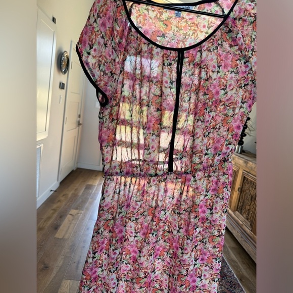 Cottagecore Madison Leigh Floral Sheer Dress 10 Large L - Picture 9 of 13